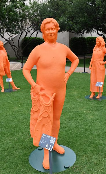 A photo of Tamar Goulet's 3D statue.